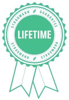 Straumann lifetime guarantee seal.